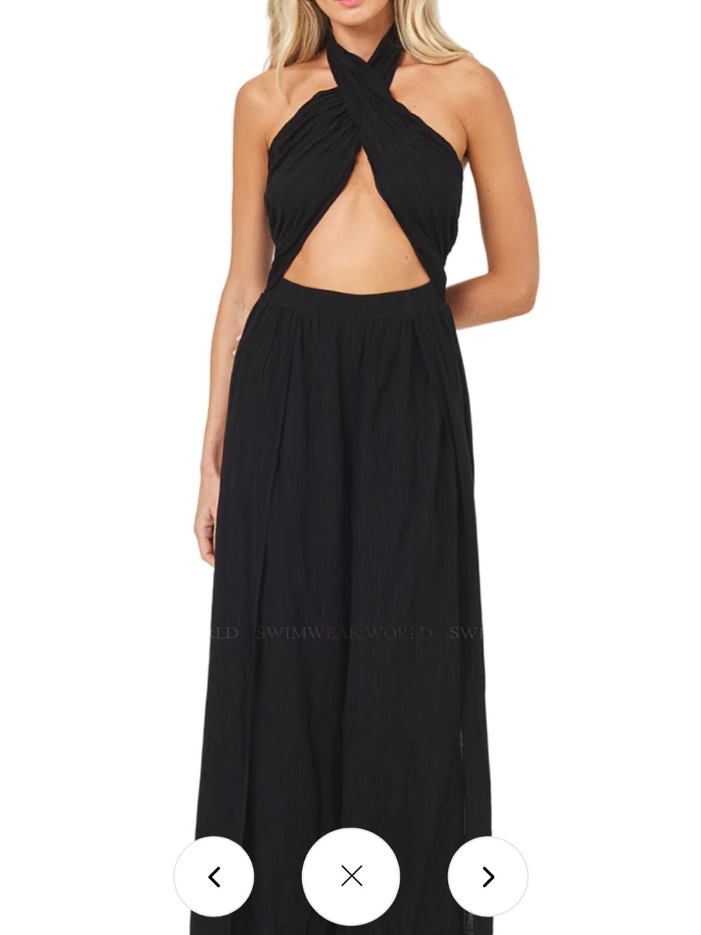 l*space Black Halter Romper *NWT*